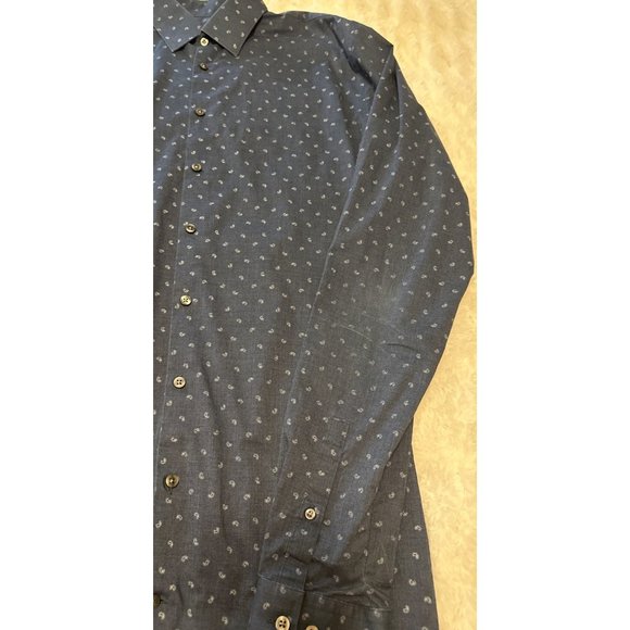 JF J. Ferrar Big & Tall Button-Down Shirt Cotton Blend Men Sze 16.5 (38/39) READ - Picture 7 of 16